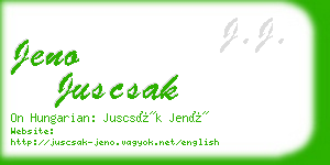 jeno juscsak business card